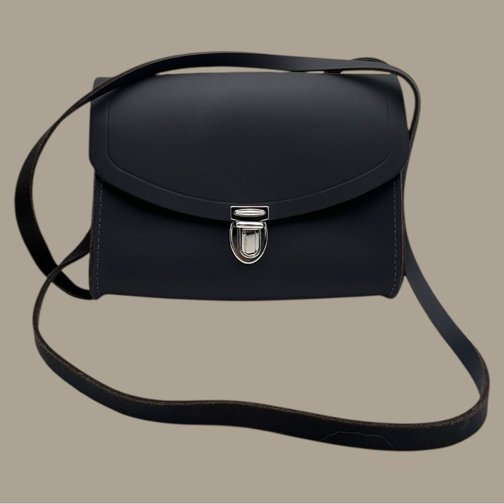 The Cambridge Satchel Company Black Crossbody Bag with Structured Design